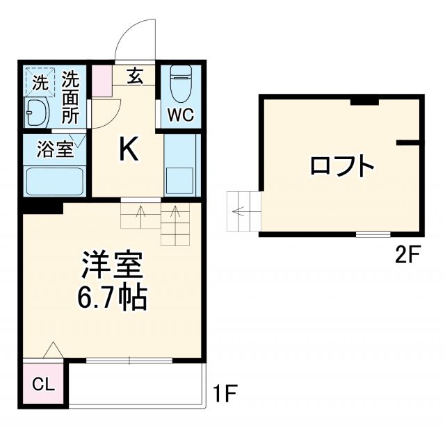 名古屋市南区西又兵ヱ町のアパートの間取り