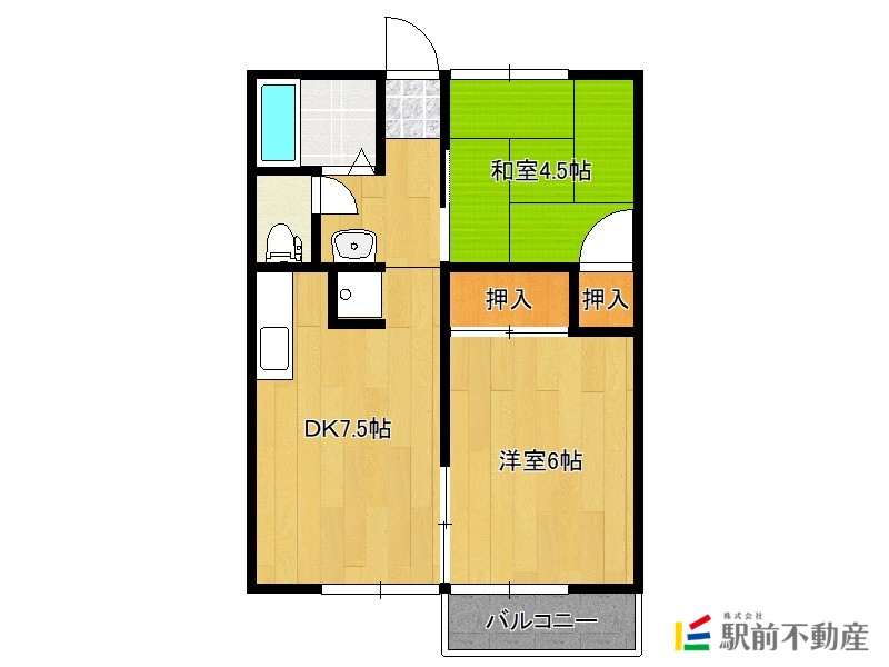 鍋島グリーンハイツ　Ｄ棟の間取り