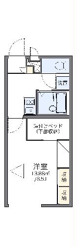 レオパレス中滑川の間取り