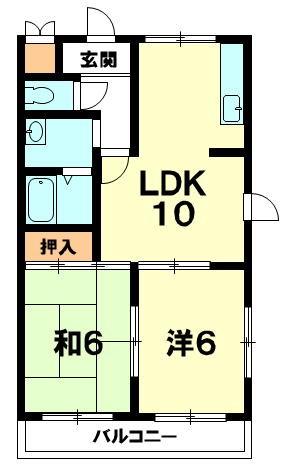 大津市今堅田のアパートの間取り