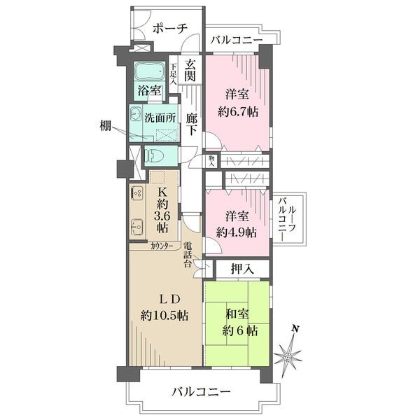 藤和主税町ホームズの間取り