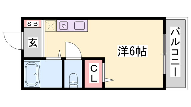 三木市志染町青山のアパートの間取り