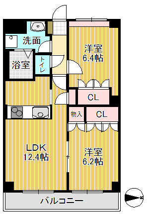 ７４Ｂｌｄ．（セブンフォービル）の間取り