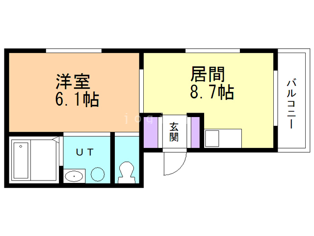 札幌市東区北七条東のマンションの間取り