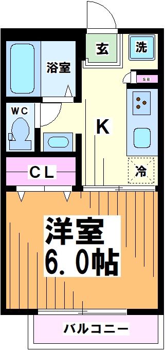 世田谷区南烏山のアパートの間取り