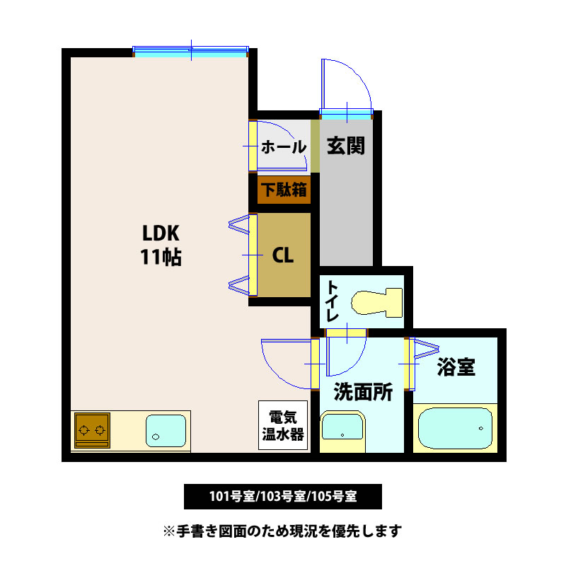 ウッディハウスKAMEDA　Aの間取り