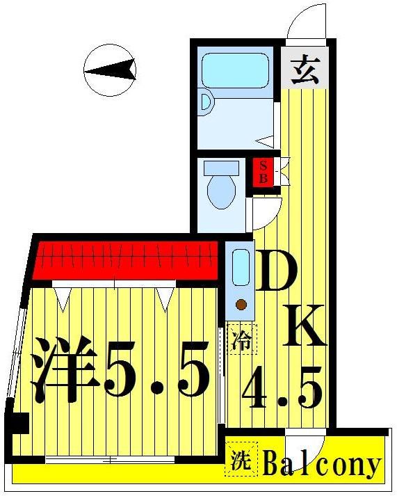 【足立区千住桜木のマンションの間取り】