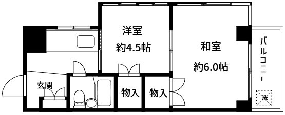 荒川区町屋のマンションの間取り