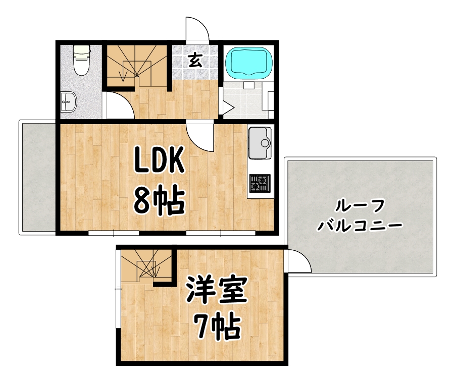 大阪市生野区巽東のマンションの間取り