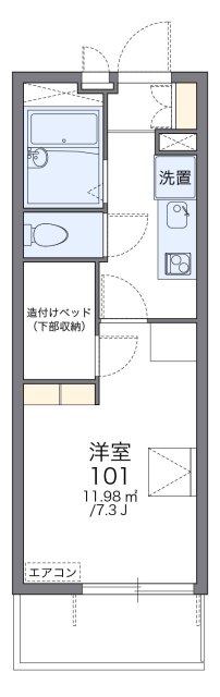 安城市横山町のアパートの間取り