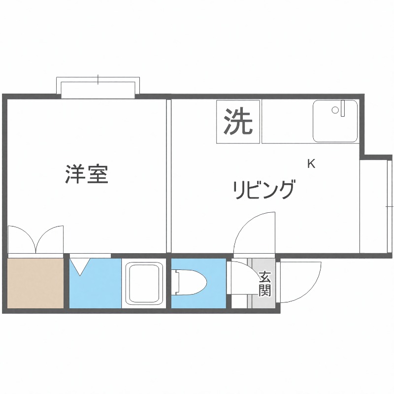 札幌市白石区東札幌一条のアパートの間取り