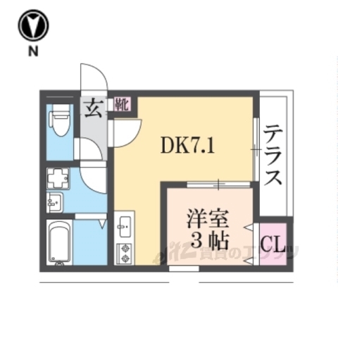 枚方市枚方元町のアパートの間取り