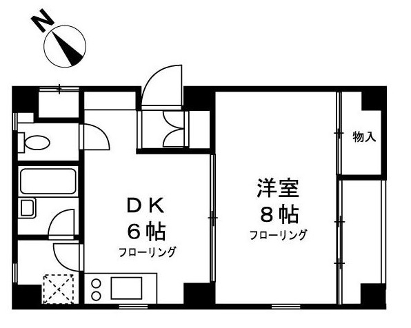 横浜市西区東ケ丘のマンションの間取り