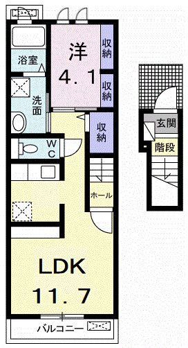 アミスタープレイスの間取り