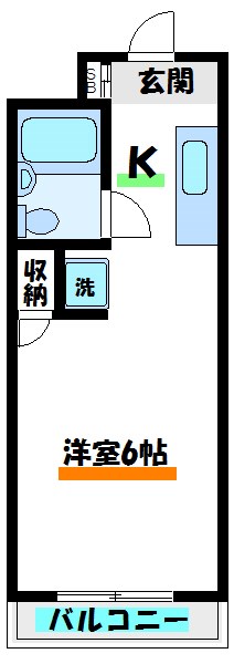 荒川区東尾久のマンションの間取り