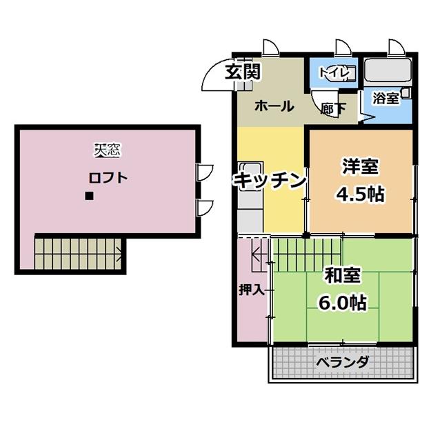 こーぽS　102号室の間取り