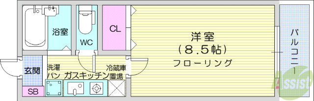 仙台市泉区泉中央のマンションの間取り