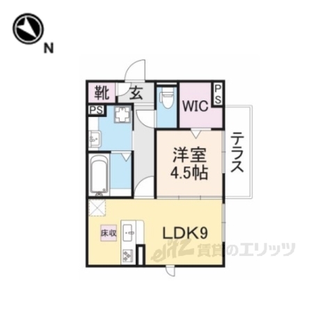 彦根市駅東町のアパートの間取り