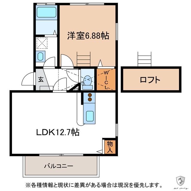 可児郡御嵩町古屋敷のアパートの間取り