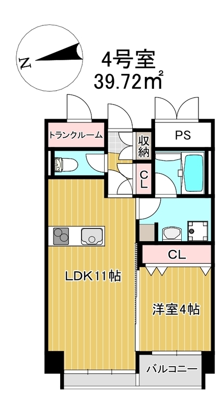 仙台市地下鉄東西線 卸町駅 徒歩5分 6階建 築1年の間取り写真