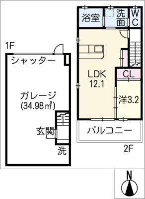 GarageVillage吉良の間取り写真