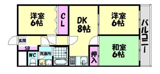 リバーヒル北信太の間取り写真