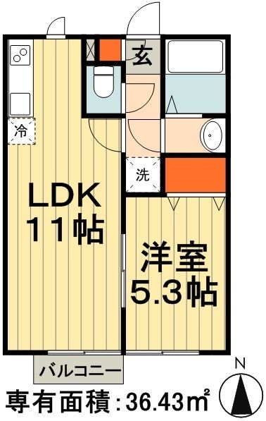 ルミエールいのはなの間取り写真