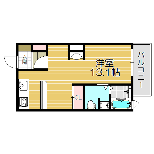 守口市日吉町のアパートの間取り