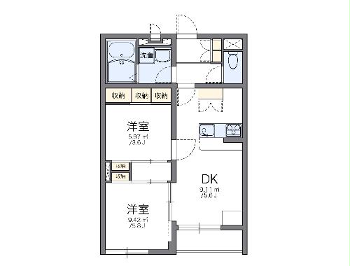 レオパレスチェリの間取り