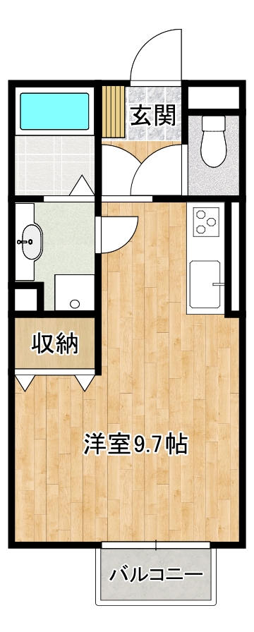 南国市大そねのアパートの間取り