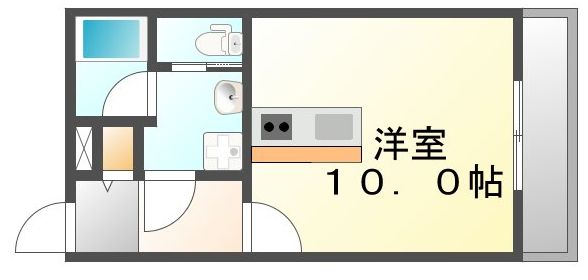 福山市神辺町大字川南のアパートの間取り