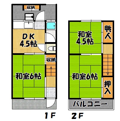 明石市大久保町森田のアパートの間取り