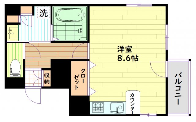 大阪府大阪市浪速区日本橋東３（マンション）の賃貸物件の間取り