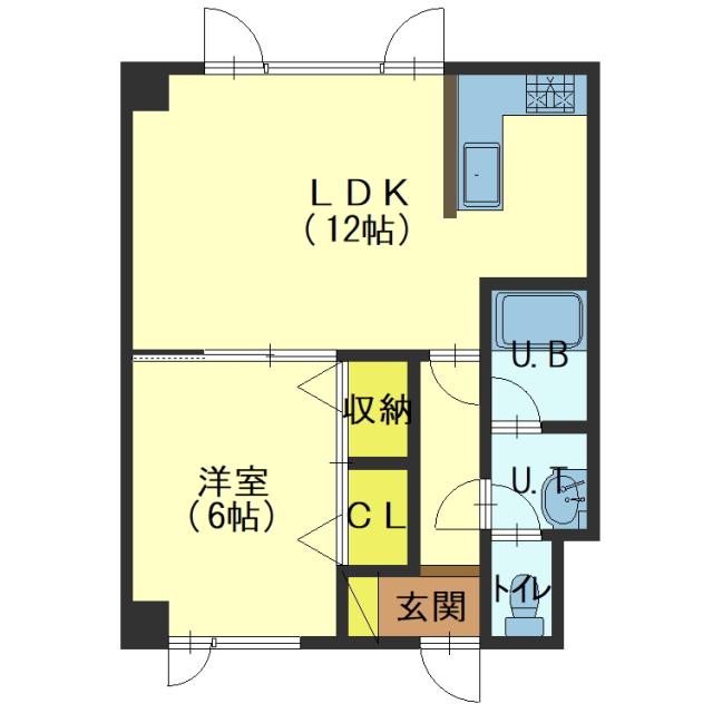 北海道函館市富岡町１（アパート）の賃貸物件の間取り