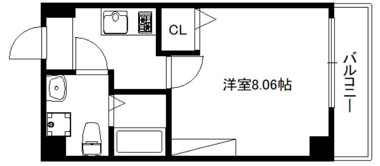 京都市上京区閻魔前町のマンションの間取り