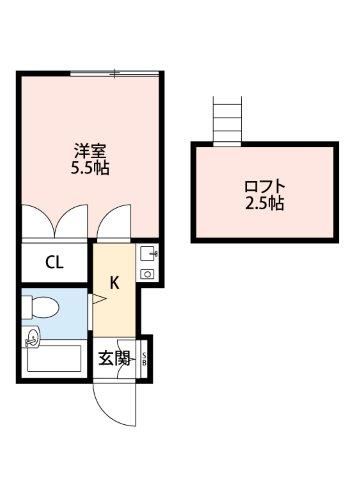 藤沢市辻堂神台のアパートの間取り