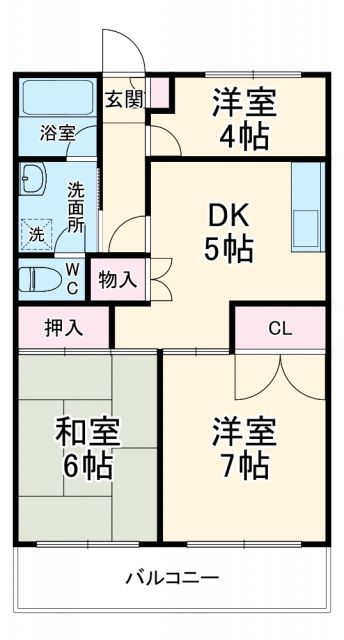 埼玉県所沢市南住吉（マンション）の賃貸物件の間取り