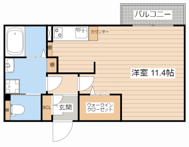 【大津市桜野町のマンションの間取り】