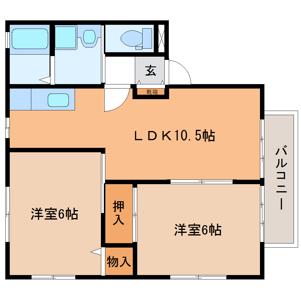 クレセントAの間取り