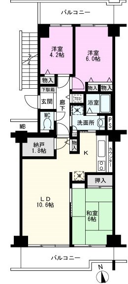 シーアイハイツ和光Ｊ棟の間取り