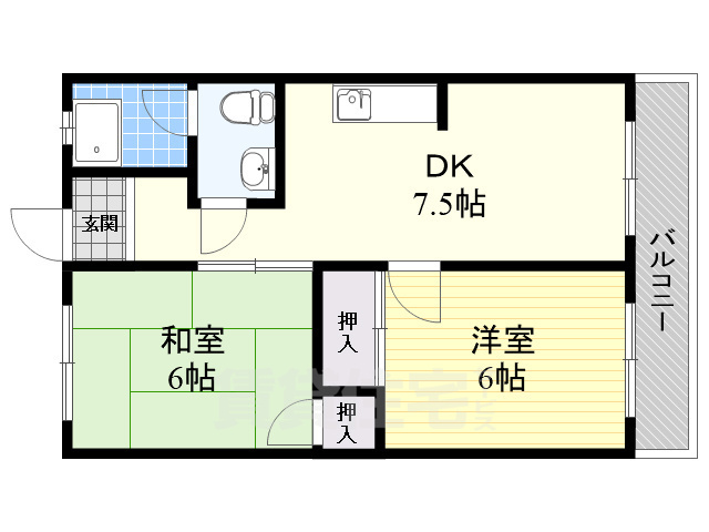 ハイツウエハラの間取り