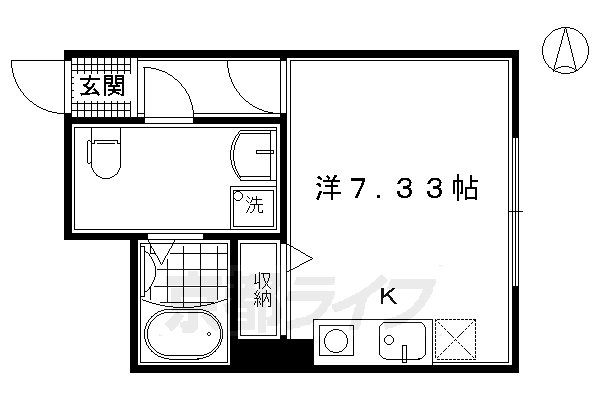 京都市下京区堀之上町のマンションの間取り