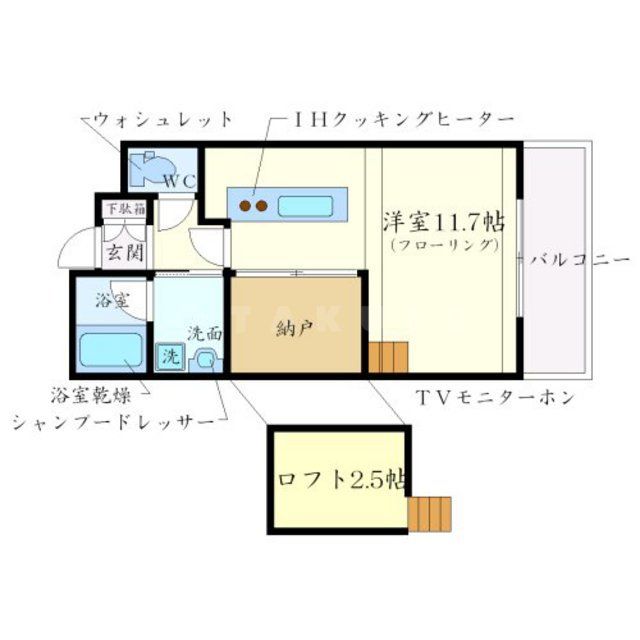 箕面市彩都粟生南のマンションの間取り