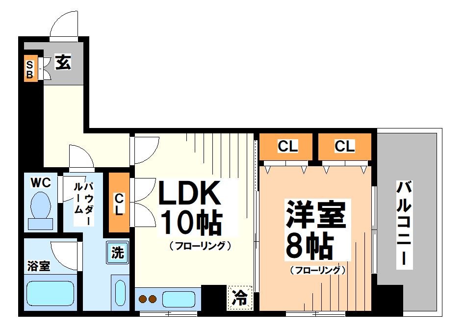 中野区本町のマンションの間取り