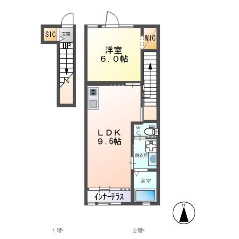 鹿嶋市大字平井のアパートの間取り