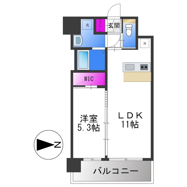 【東大阪市下小阪のマンションの間取り】