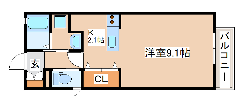 ジュネスブレジオ鷹取の間取り