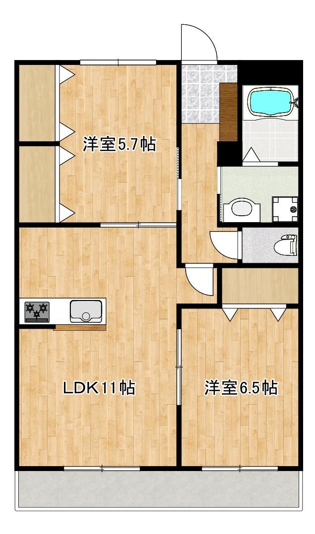 クロノス５２鶴羽田の間取り