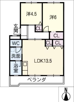 コーポ松ケ根の間取り