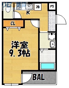 大阪市東淀川区豊里のアパートの間取り